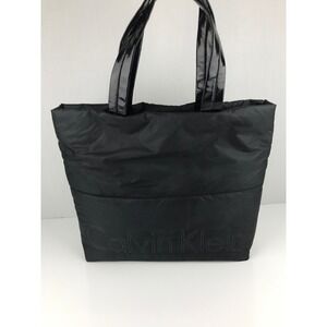 Calvin Klein Black Puffer Tote Bag Women's Travel Gym Shoulder‎ Handbag NWOT